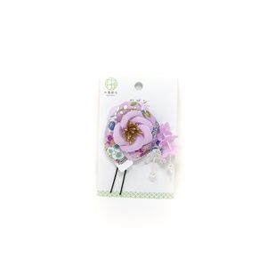 Japanese Upin - Hair Pin with Fabric Flower